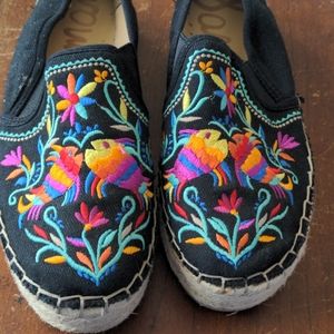 Sam Edelman Carrin Espadrille Platforms Size 7.5 Black